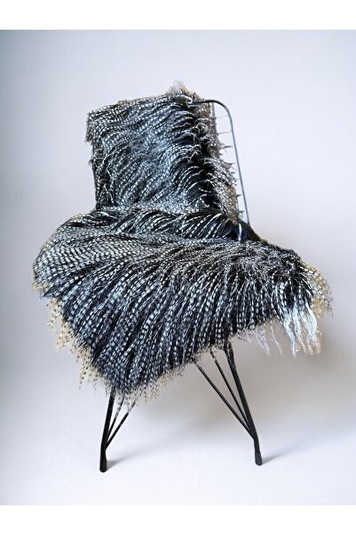 PLUSH STUDIO Εισαγόμενο βελούδινο ύφασμα με μακριά τρίχα και σχέδια 50x150 εκ.