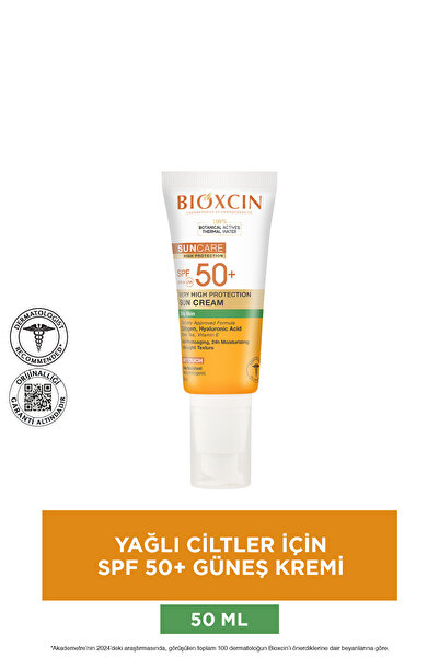 Bioxcin Sun Care Spf 50 Çok Yüksek Korumalı Güneş Kremi 50 ml Karma Yağlı Cilt - Kolajen Hyaluronik