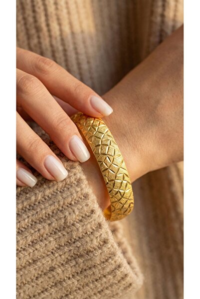 FerizZ Altın Kaplama Yıldız Model Bilezik 1.5 cm BLZ-3042