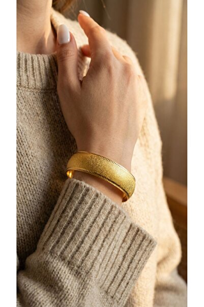 FerizZ Altın Kaplama Bilezik 15mm Kalınlıkta BLZ-3022