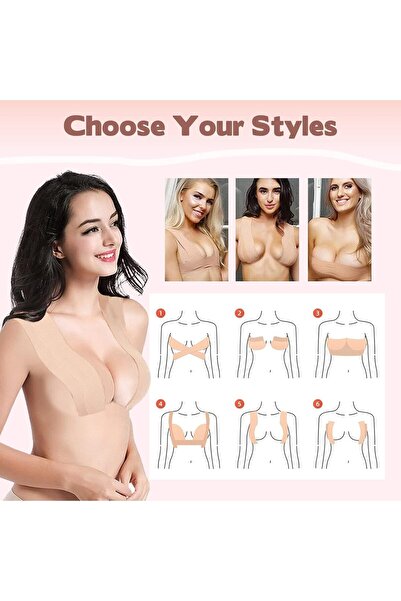 NBB Bandă pentru sâni din țesătură de culoare nudă de 5 m