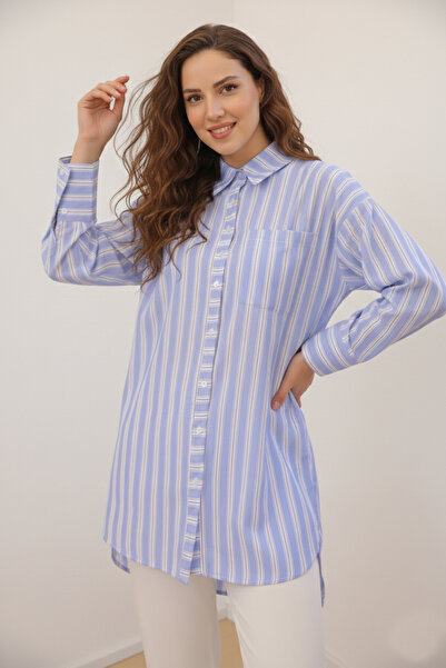 benguen Blue Striped Shirt - 12022 Model