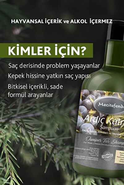 Mecitefendi Ardıç Katranı Bitkisel Özlü Kepeğe Ve Kaşıntıya Karşı Şampuan 400 ml