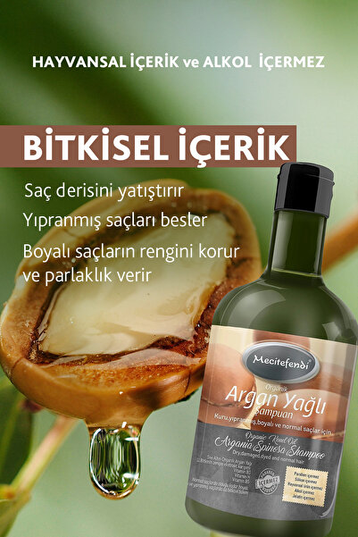 Mecitefendi Argan Yağlı Şampuan Şaçlara Parlaklık Veren Şampuan 400ml