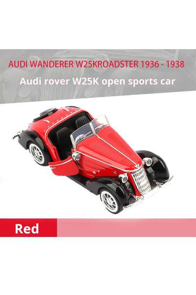 Choice نموذج سيارة حمراء بمقياس 1:32، سيارة كلاسيكية فائقة السحب للخلف، مجموع...