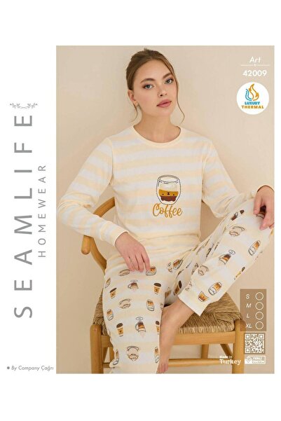 seamlife Women's Long Sleeve Soft Thermal Pajama Set