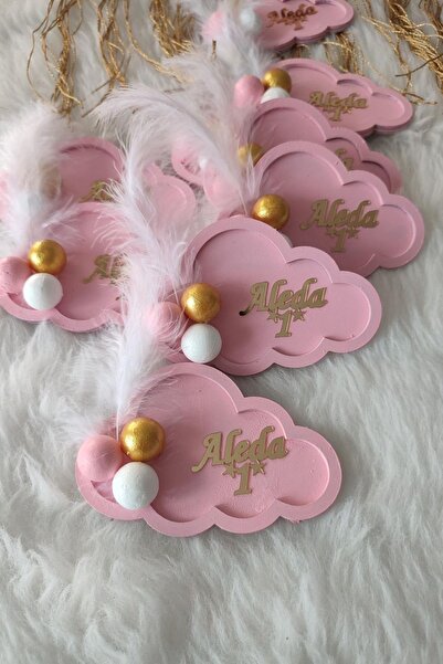 Miranın Hobileri Yeni Doğan Hediyelik Ahsap Magnet Pembe 20 Adet