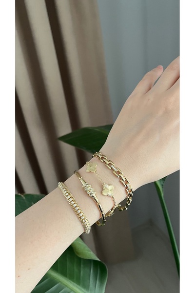 ATELİER GİZEM kararmaz 14k gold kadın bileklik (Tek)