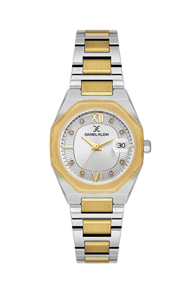 Daniel Klein Premium Silver and Gold Stainless Steel Watch for Women DK.1.141...