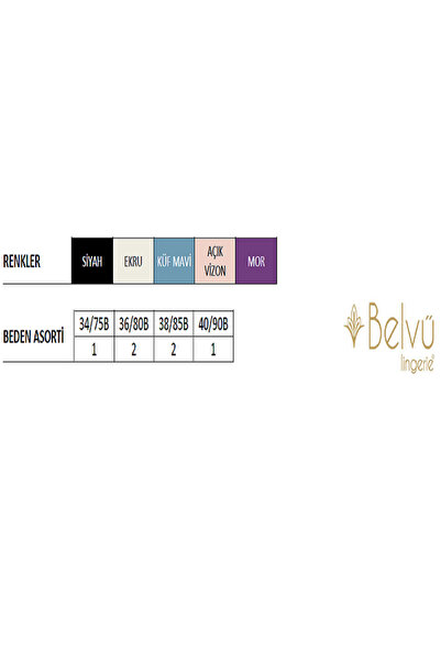 Belvü Sutien cu dantelă căptușită pentru femei 1207