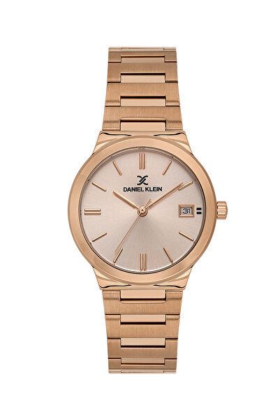 Daniel Klein ساعة نسائية فاخرة من الفولاذ المقاوم للصدأ باللونين الفضي والذهب...