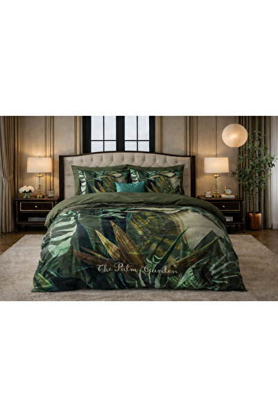 Sleeptime Bed linen, Botanic Garden Green, for 2 people, Microfiber, Green, 2...