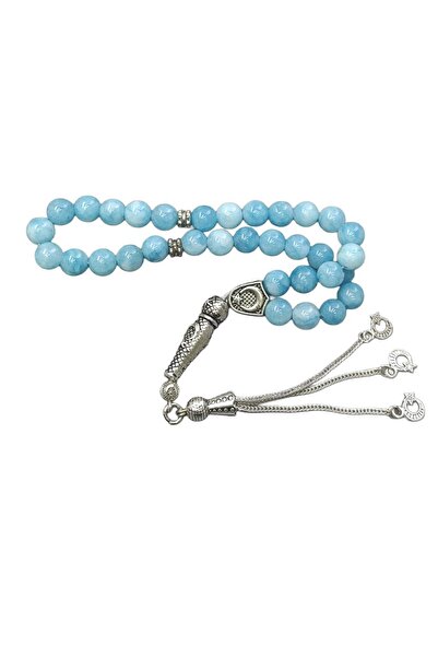 Chavin Τυρκουάζ Πέτρα Επιχρυσωμένο Ροζάριο ev65