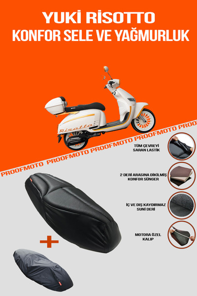 PROOFMOTO Yuki risotto comfort seat and rain cover case