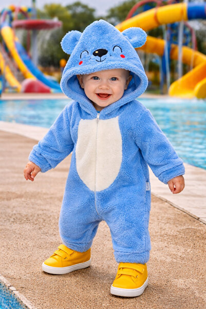 Chicsy Baby Kışlık tatlı Bebek Peluş Astronot Tulum Kapüşonlu Ayıcık Figürlü ...