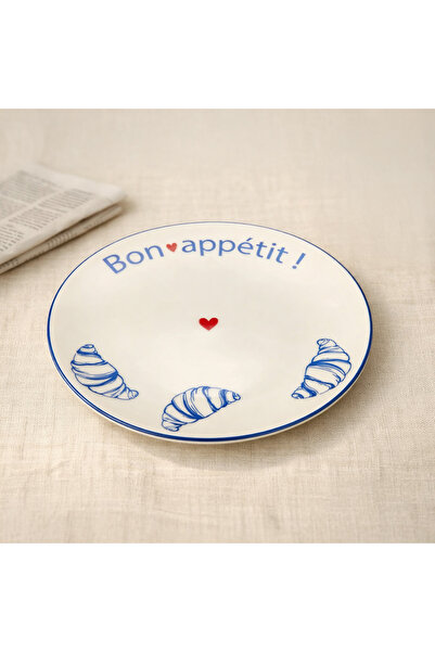 Evidea Kitchen Kruvasan Porselen Tatlı Tabağı - 19 cm