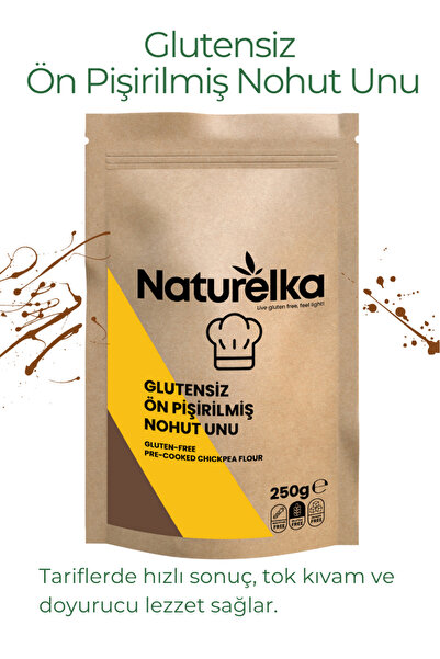 Naturelka Glutensiz Ön Pişirilmiş Nohut Unu 250 Gr