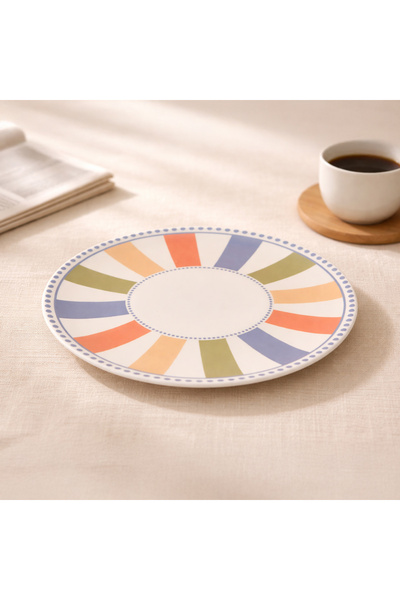 Evidea Kitchen Colourful Servis Tabağı - Renkli - 25 cm