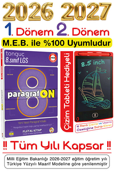 Tonguç Yayınları Tonguç 8. Sınıf Türkçe Paragrafon Tüm Yılı Kapsar 1. Dönem-2...