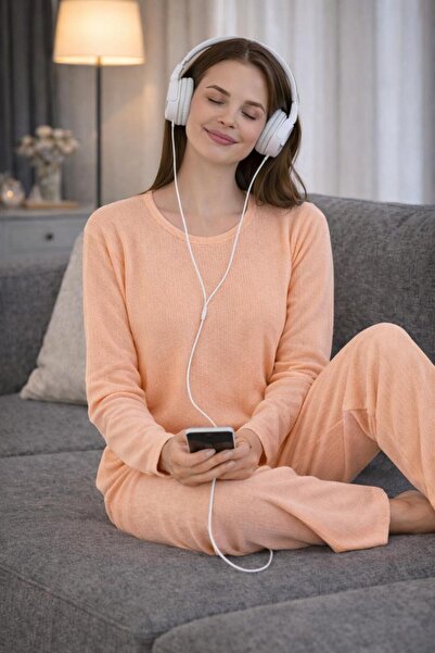 GAMDELLE MODA Women's Corded Fabric Two-Piece Pajama Set