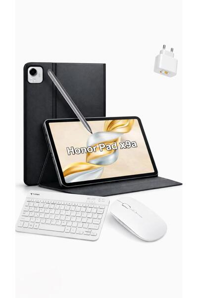 HONOR Pad X9a 8gb 256gb 11.5 inç Gri Tablet+(KALEM ORJ)+KILIF+CAM+BAŞLIK KLAV...