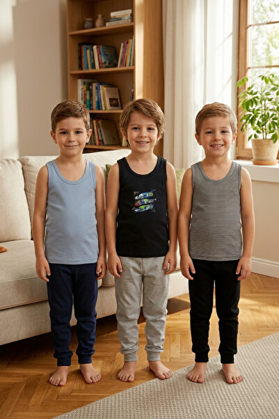 Fulla Moda Автомобільний принт, 3-х частинний комплект для хлопчиків