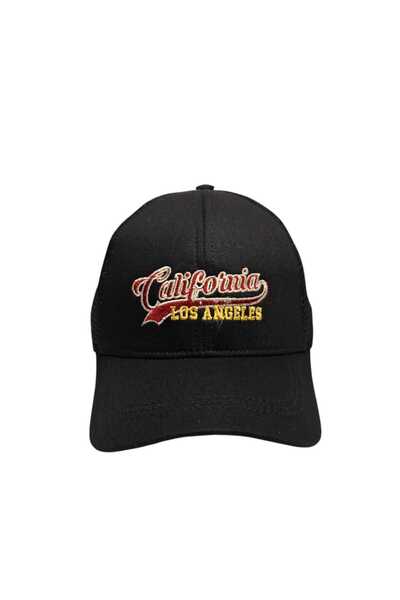 Kitti Spteks Kitti 4-8 Years Old Boy Black Color Printed Figured Summer Hat