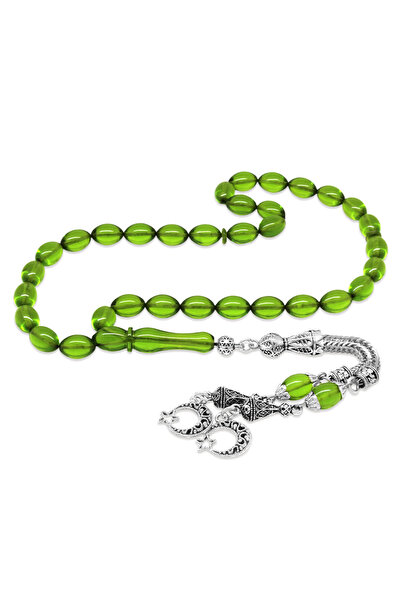 Tesbihane Нетьмяніючий метал Ayyıldız з бахромою, різаний ячмінь, зелений кол...