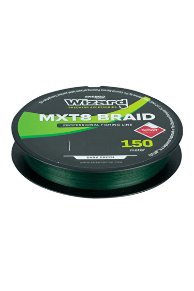 wizard Împletitură de fir textil MXT8, verde închis, 0.10mm, 150m, 9.5kg