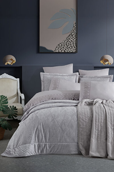 Elart Vanetta Çeyiz Paketi 10 Parça (270x260 cm) Gri