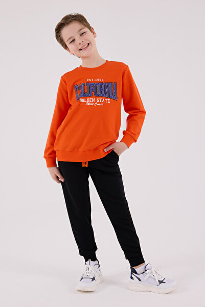 Rolypoly Boy's Orange Tracksuit Set
