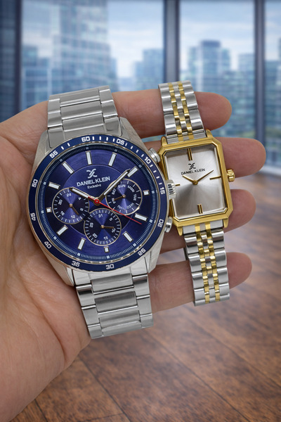 Daniel Klein Flying Lover Couple Watch Stainless Steel Waterproof