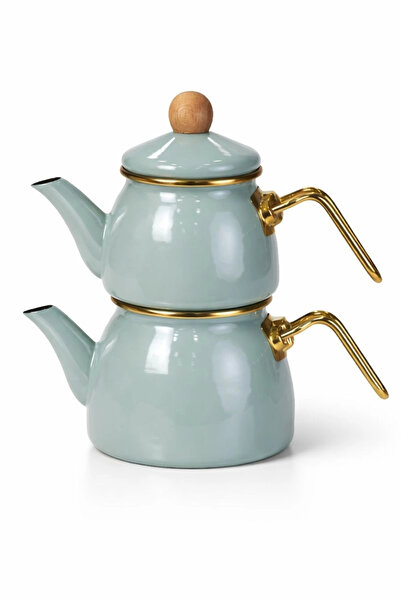 PR HOME إبريق شاي أخضر ناعم موديل صغير من المينا