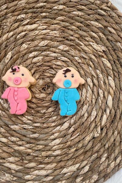 Miranın Hobileri Yeni Doğan Hediyelik Bebek Tulum Desenli Şeker Hamurlu Butik...