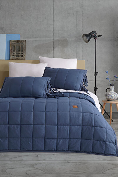 Elart غطاء سرير مادلين مزدوج 3 قطع (200x240 سم) أزرق