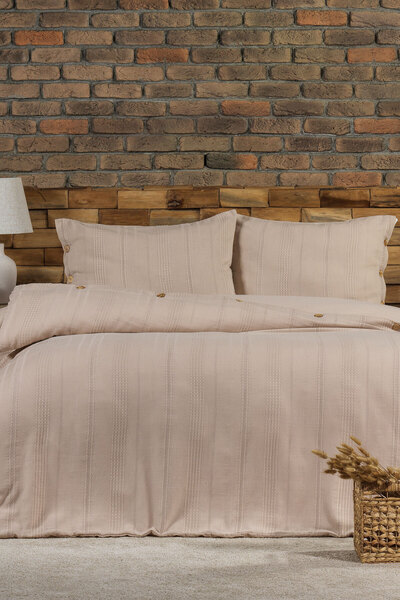 Elart Tiara Bedding Set Double Size Fitted Sheet 100% Cotton Ranforce with Wo...