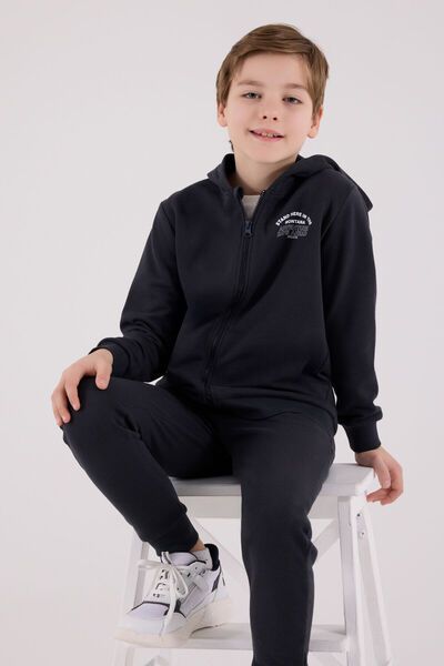 Rolypoly Boy's Gray Tracksuit Set