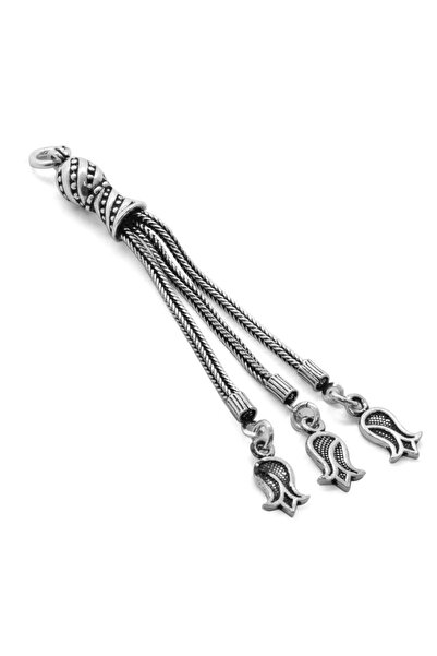 Tesbihane Lale Tasarım 3-х частинний батіг 925 проба срібла з бахромою