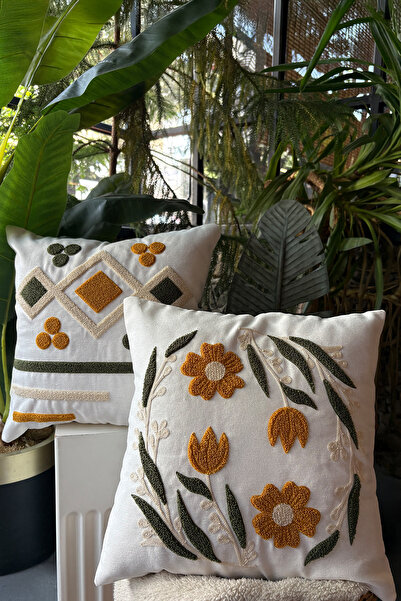 Elart Husă de pernă Bohemian 2 bucăți (40x40 cm) Galben