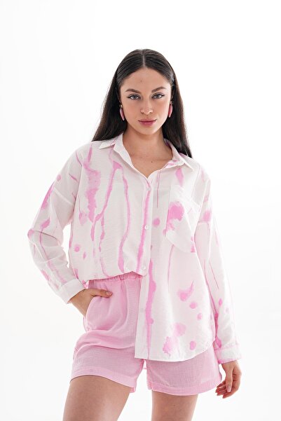 ŞİMAL Жіноча сорочка з кишенями та малюнком 260209 -