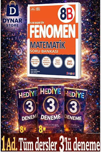 Fenomen Yayıncılık Fenomen 8.sınıf Matematık (B) Soru Bankası Ve Nartest Kuru...