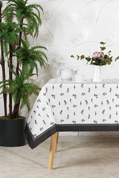 Elart Nadia Tablecloth Digital Printed Rectangular (160X220 cm) Black