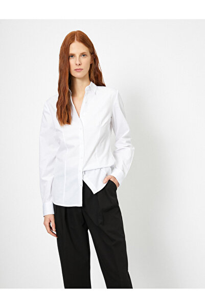 Koton Γυναικείο Λευκό Πουκάμισο 0YAK62882YW