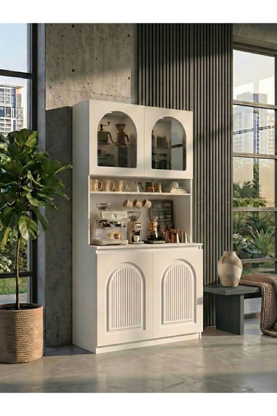 Free Home Premium 100% MDF Lake Kapaklı Bohem Kahve Köşesi - 100x205 cm Kemer...