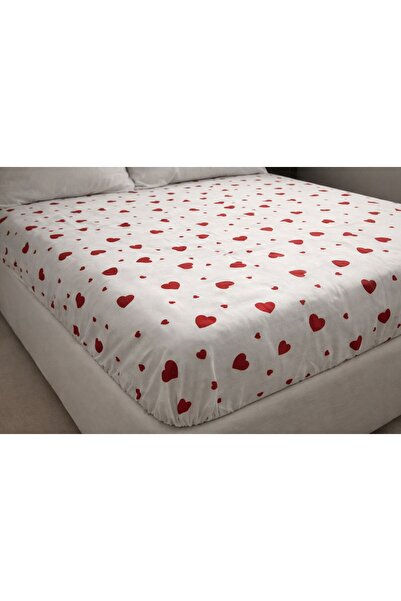 miruza ev tekstil مجموعة ملاءات سرير مرنة بتصميم قلب