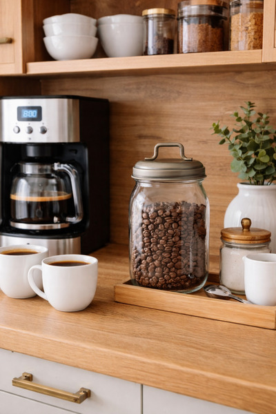 Arma House Medium Size Country Style Retro Galvanized Glass Jar & Storage Con...