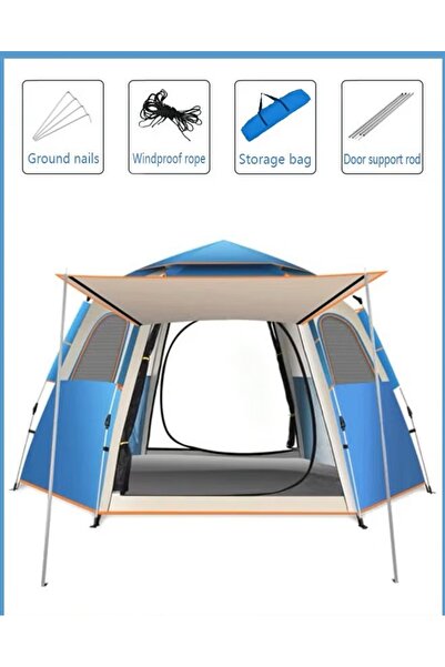 Türkiye خيمة تخييم محمولة قابلة للطي التلقائي، سهلة التركيب، 280 × 280 × 155 ...