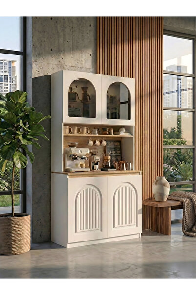 Free Home Premium 100% MDF Lake Kapaklı Bohem Kahve Köşesi - 100x205 cm Kemer...