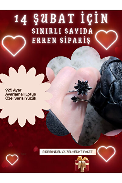 SUNSHINE 925 Ayar Ayarlamalı Lotus Özel Serisi Yüzük