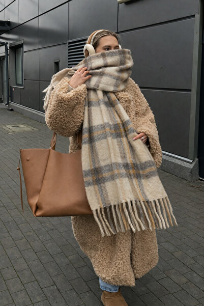 keisy Amela Premium Atkı Yumuşak Dokulu Omuz Şalı (ekstra kalın ve yumuşak)